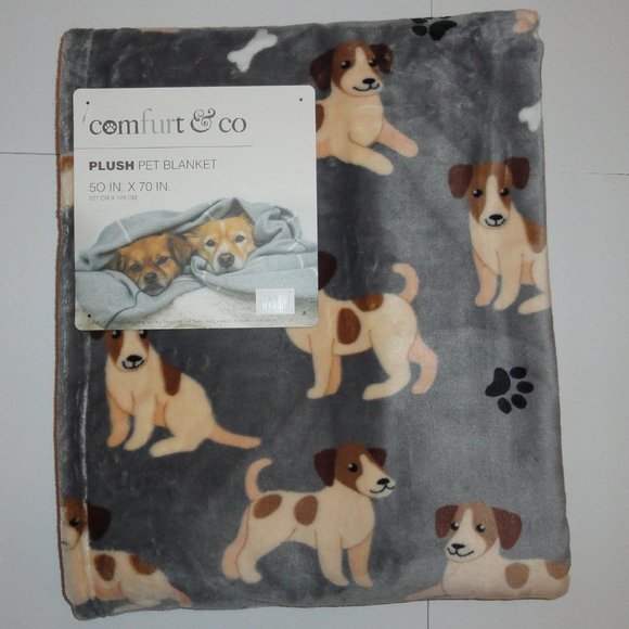Comfurt and Co. Other - Comfurt & Co. Throw Blanket NEW, Dog soft plush, 50 x 70 Brown Beagle